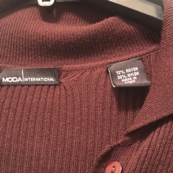 Sexy Two-piece brown MODA Int’l maxi sleeveless sweater dress with duster - Picture 4 of 5